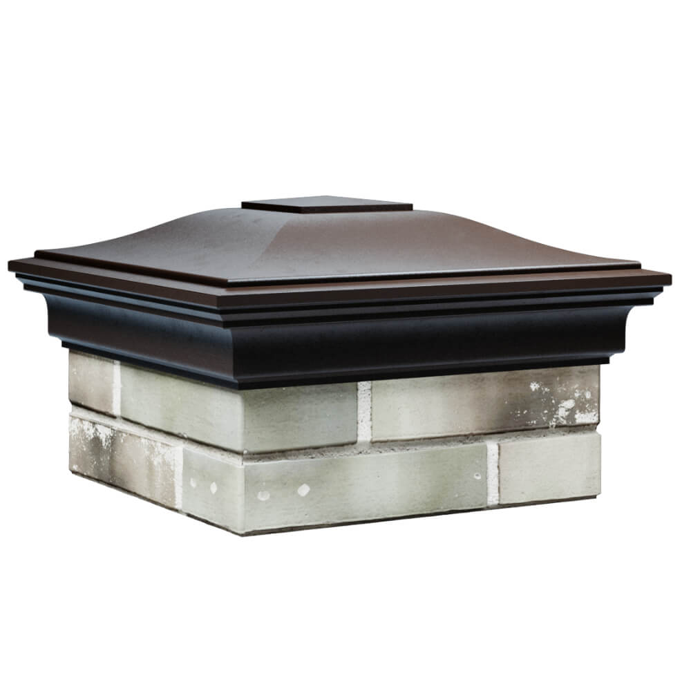 Колпак Zking Монблан Коричневый на столб 1.5х1.5 кирпича (385х385мм) в Кириши фото