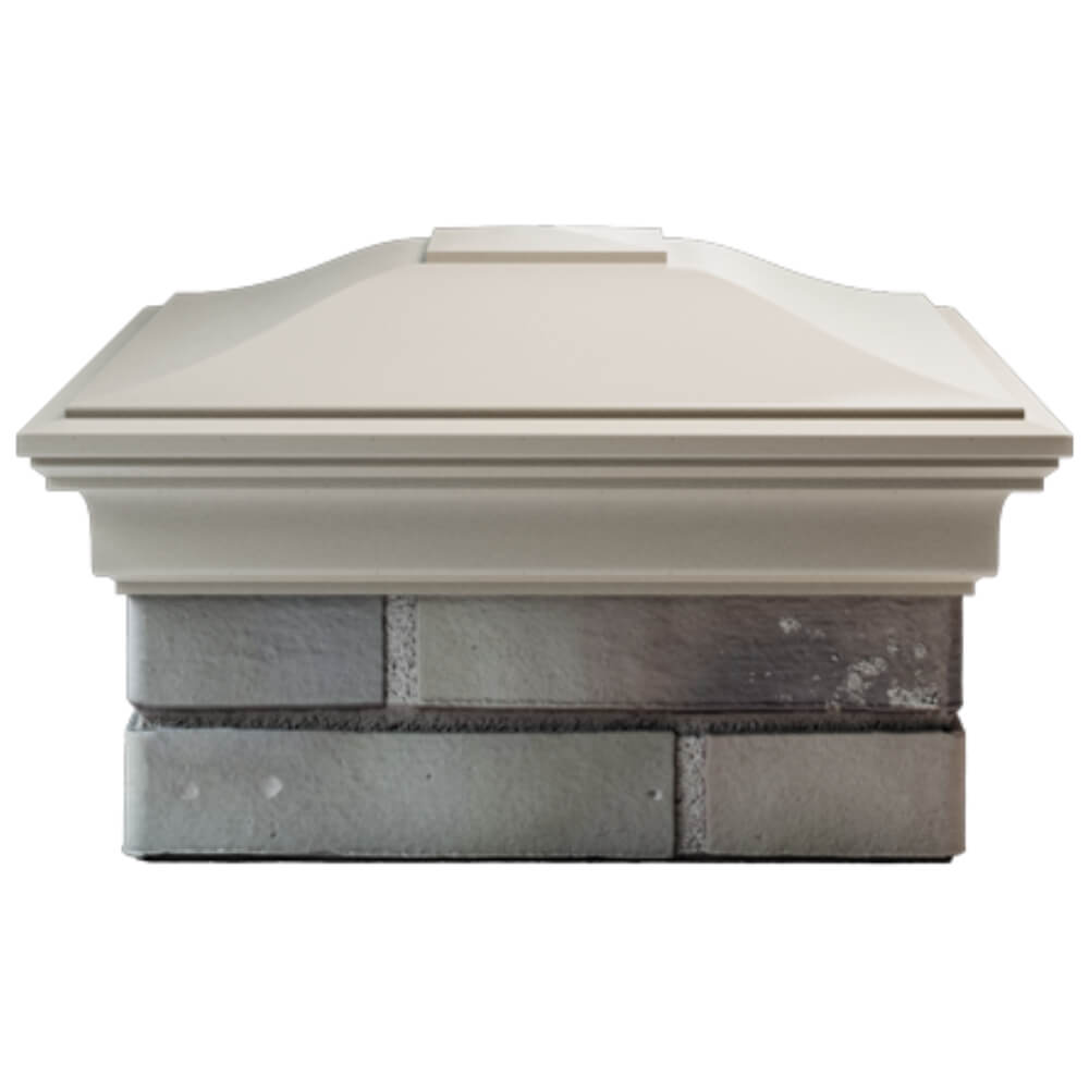 Колпак Zking Монблан Бежевый на столб 1.5х1.5 кирпича (385х385мм) Кириши фото