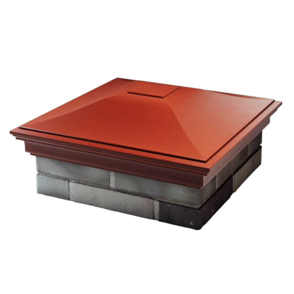 Колпак Zking Монблан Красный на столб 2х2 кирпича (515х515мм) в Кириши фото