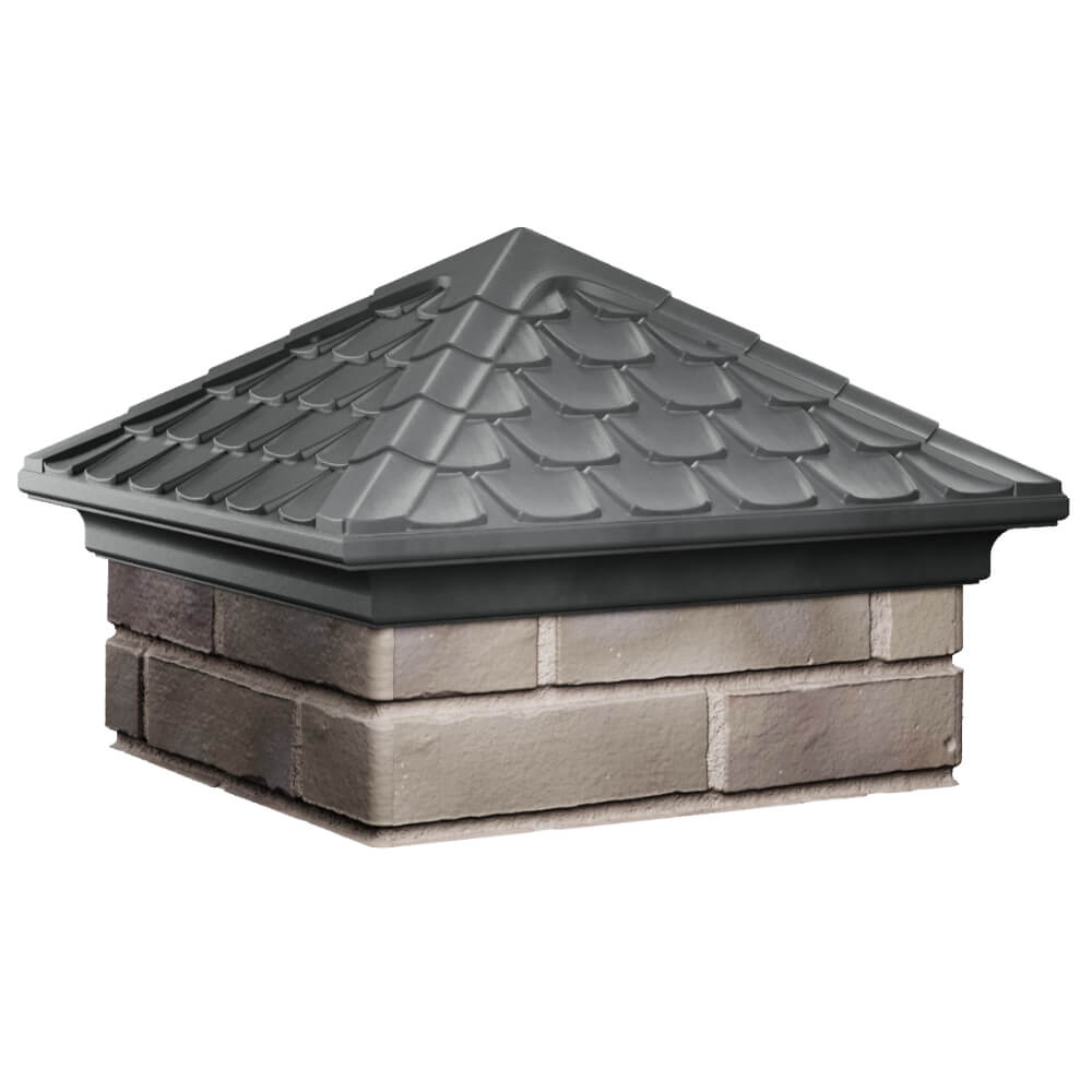 Колпак Zking Эльбрус Серый на столб 1.5х1.5 кирпича (385х385мм) в Кириши фото