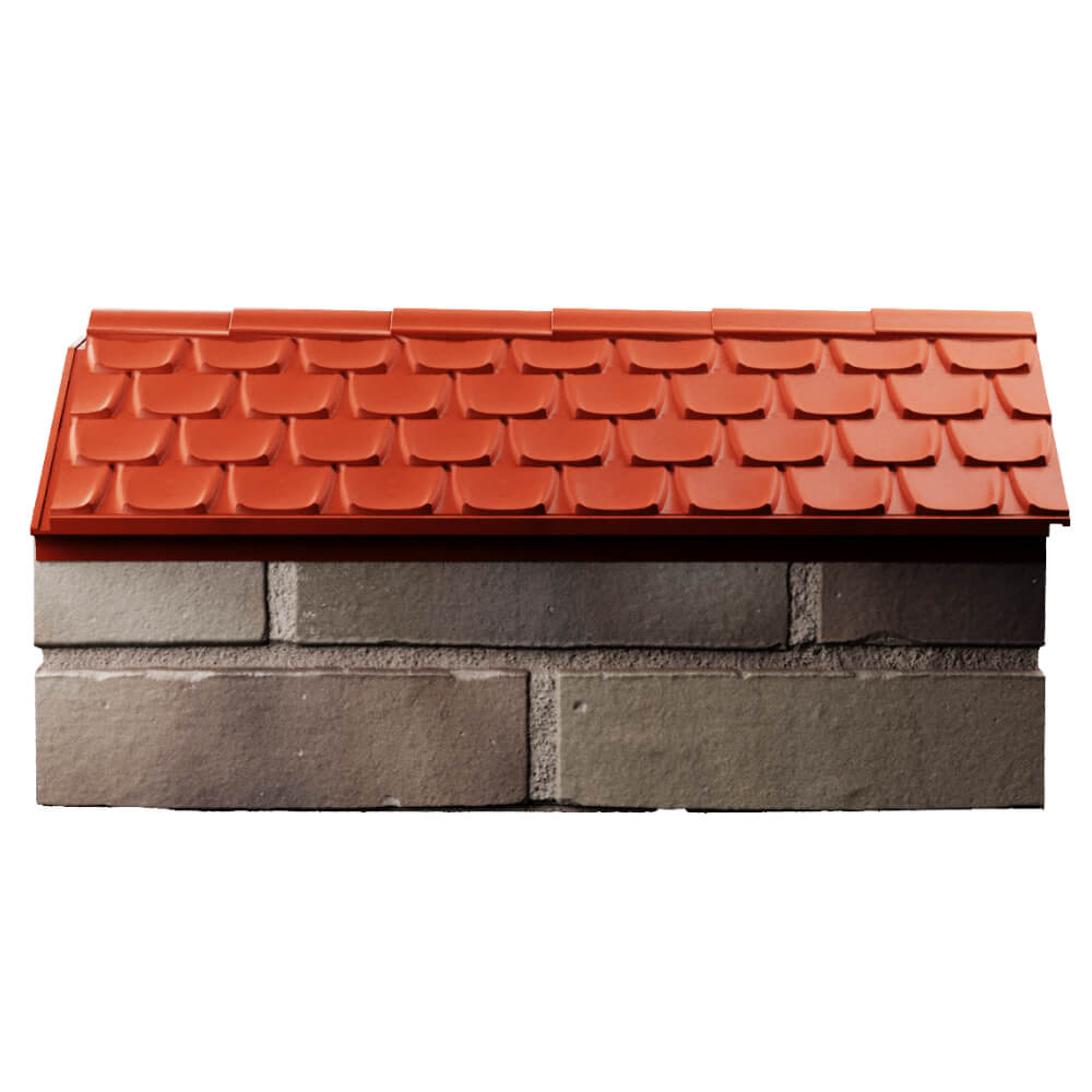 Парапет Zking Эльбрус Красный с посадкой на 1 кирпич (255мм) в Кириши фото