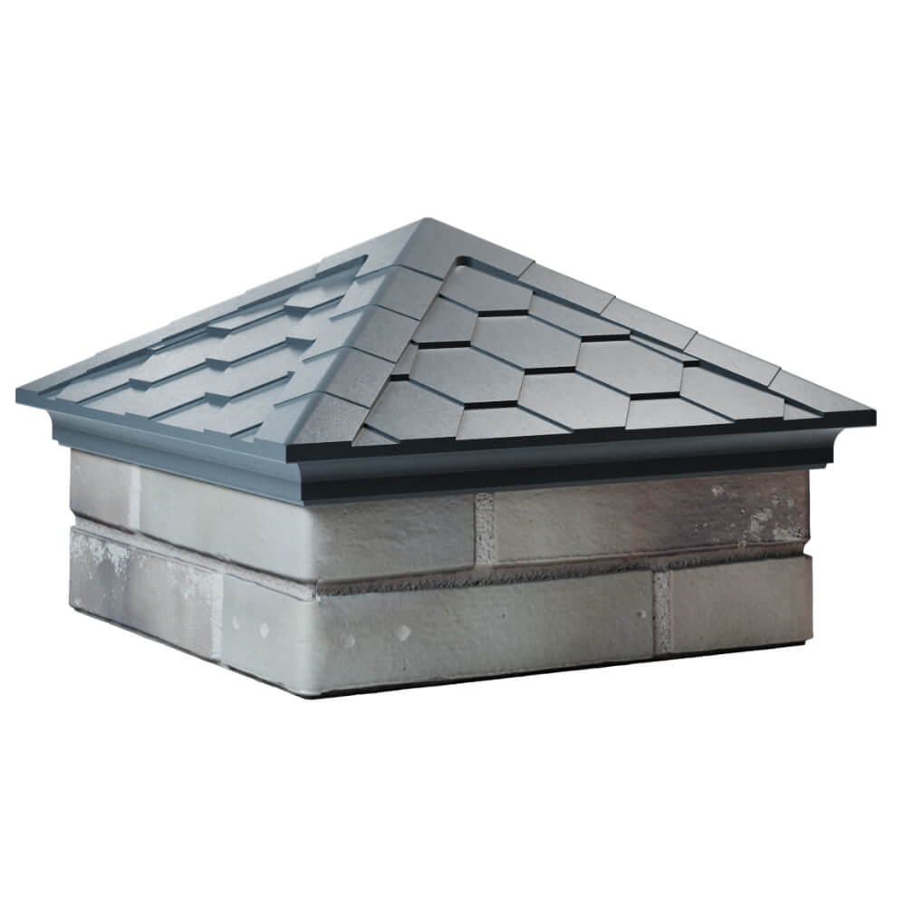 Колпак Zking Эверест Серый на столб 1.5х1.5 кирпича (390х390мм) в Кириши фото