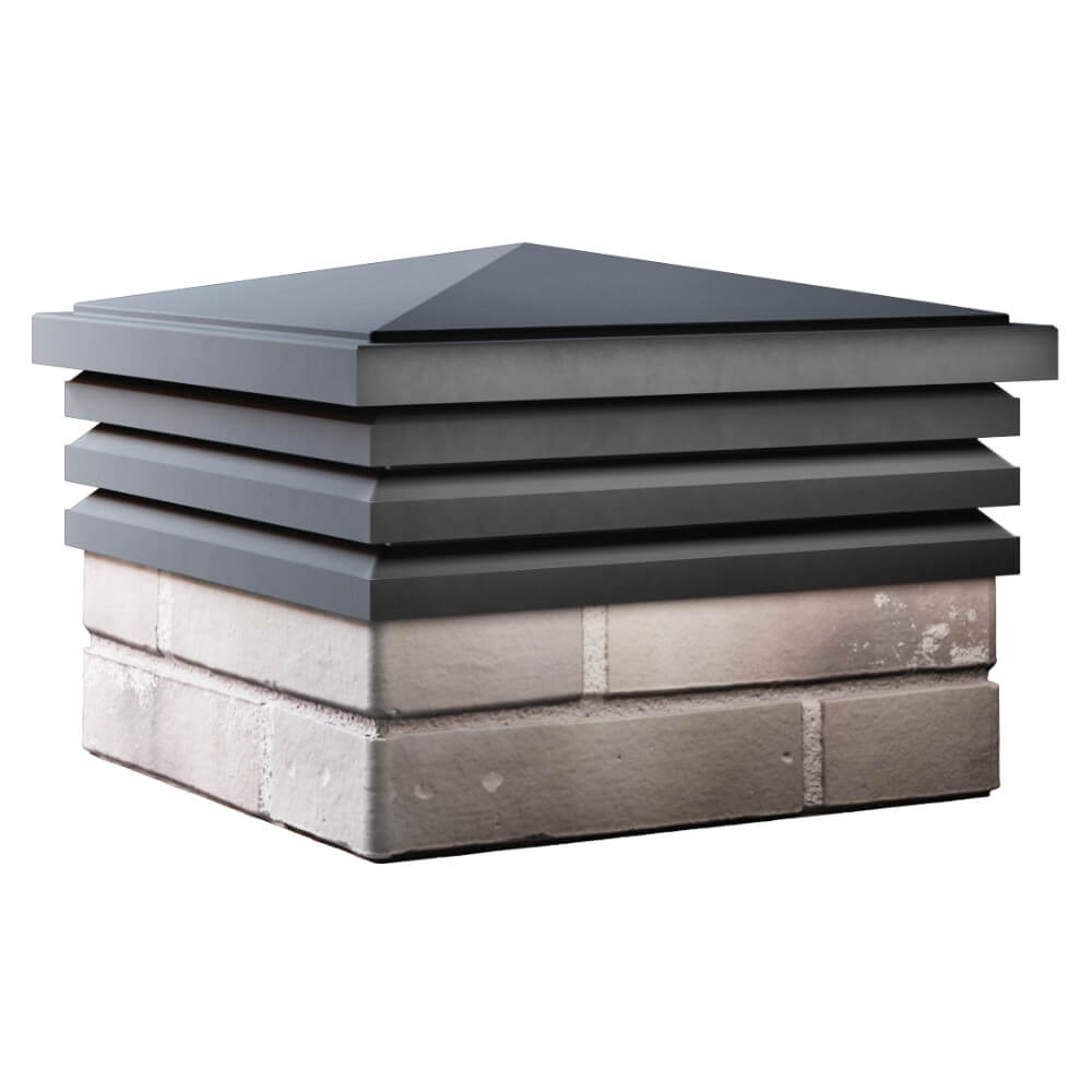 Колпак Zking Бона ХайТек Серый на столб 1.5х1.5 кирпича (385х385мм) в Кириши фото