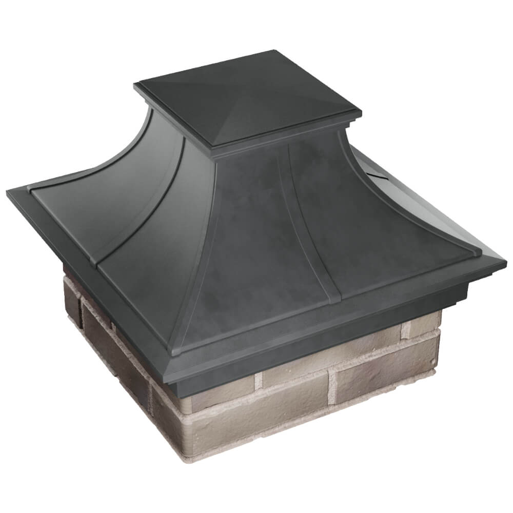 Колпак Zking Монблан Премиум Серый на столб 1.5х1.5 кирпича (385х385мм) в Кириши фото