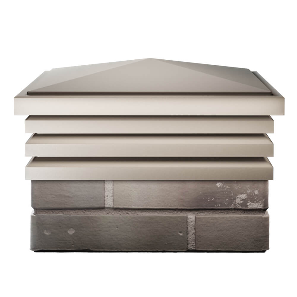 Колпак Zking Бона ХайТек Бежевый на столб 1.5х1.5 кирпича (385х385мм) Кириши фото