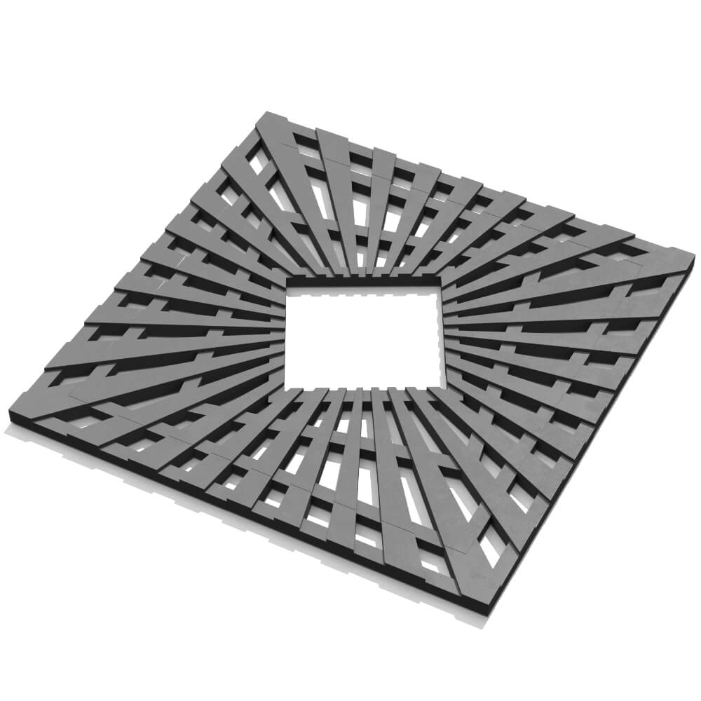 Приствольная решетка для дерева ZKING ATMOSPHERE 1.2х1.2м Серая в Кириши фото