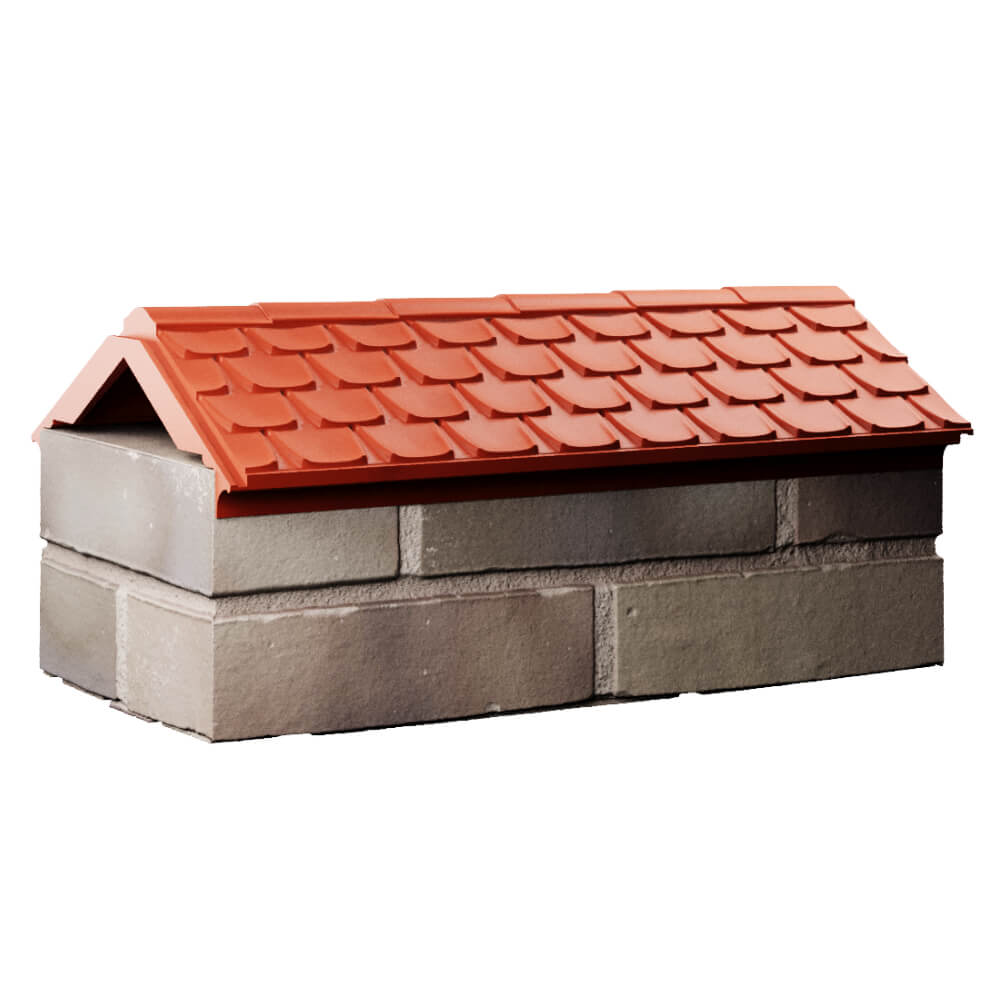 Парапет Zking Эльбрус Красный с посадкой на 1 кирпич (255мм) Кириши фото