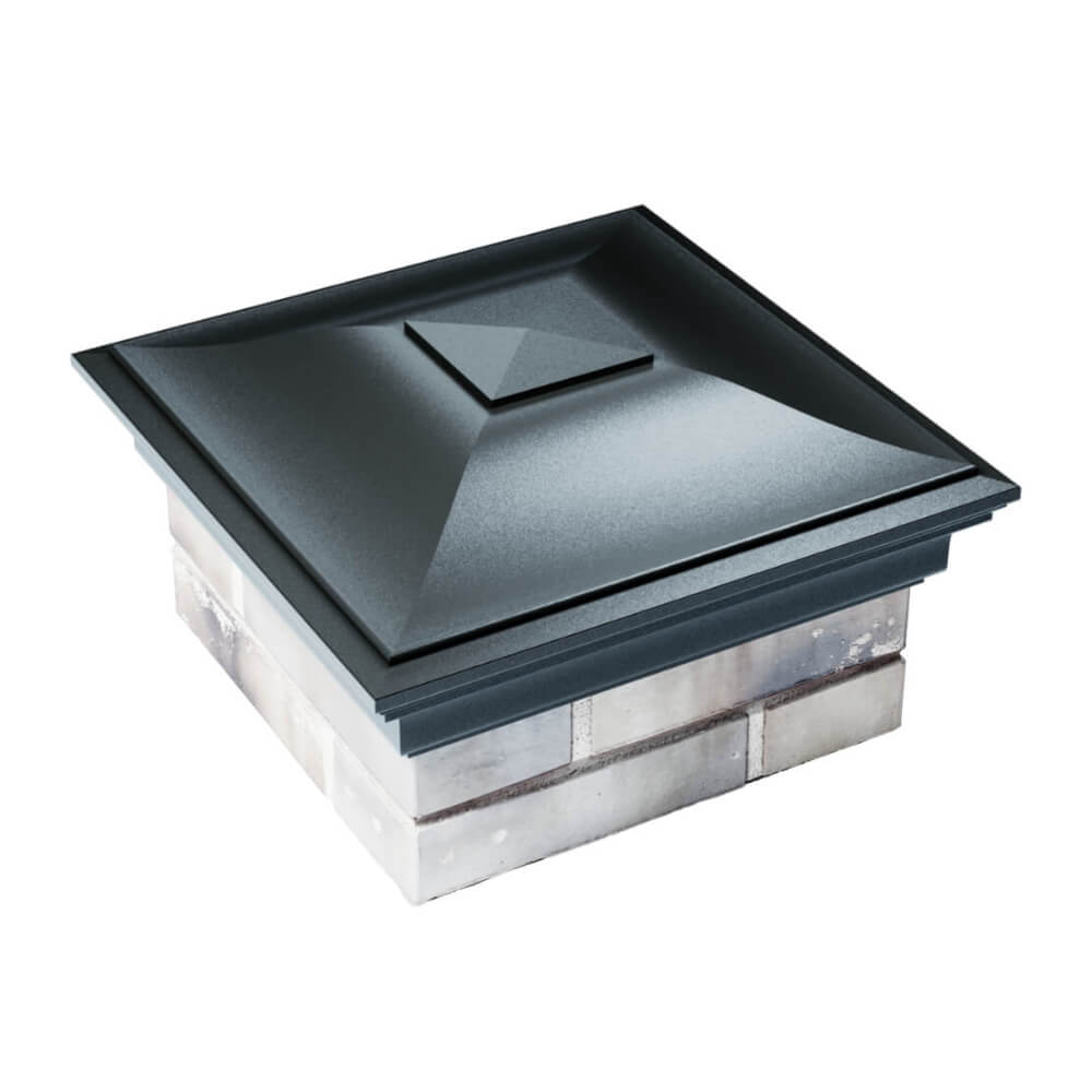 Колпак Zking Монблан Черный на столб 1.5х1.5 еврокирпича 0.7НФ (355х355мм) в Кириши фото