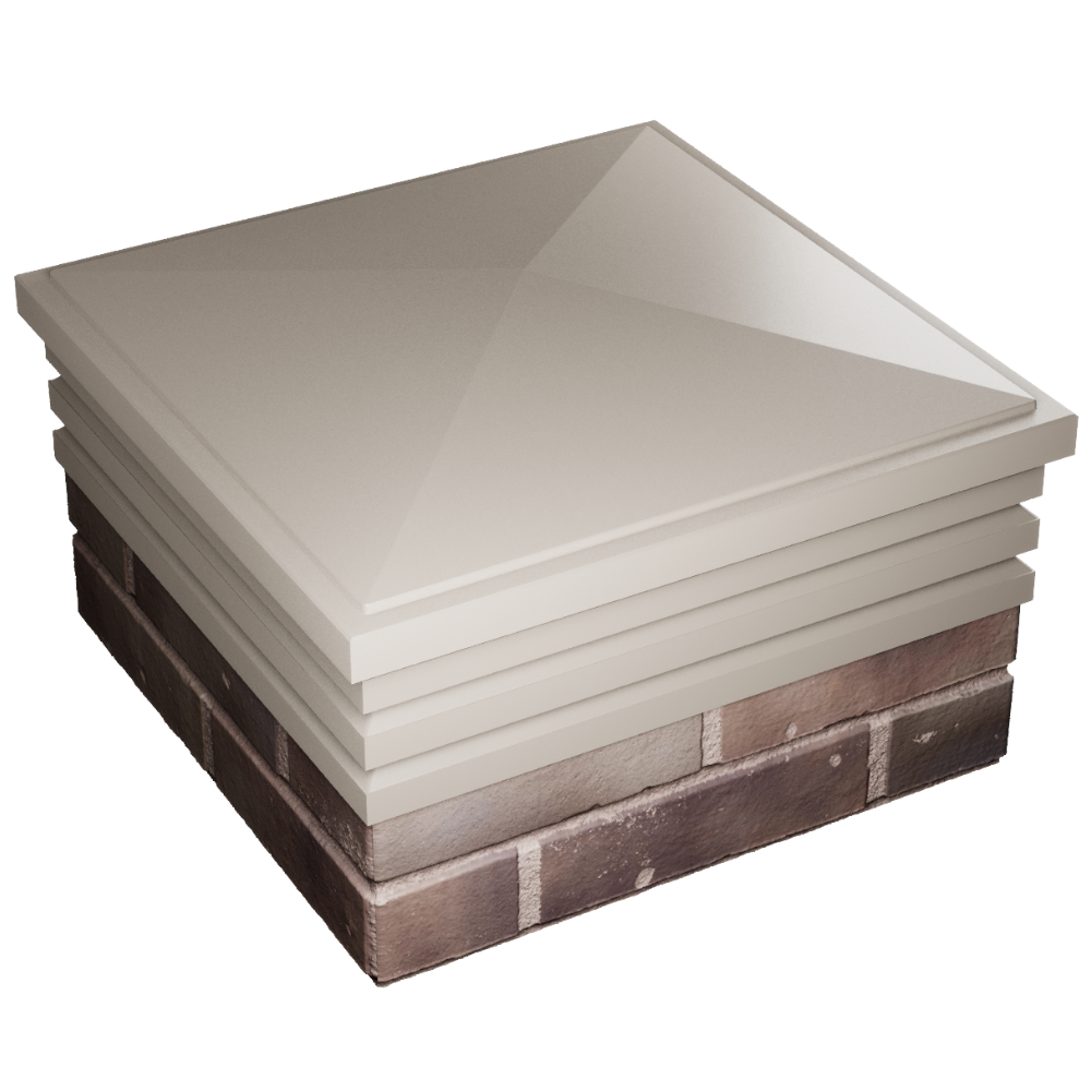 Колпак Zking Бона ХайТек Бежевый на столб 2х2 кирпича (513х513мм) в Кириши фото