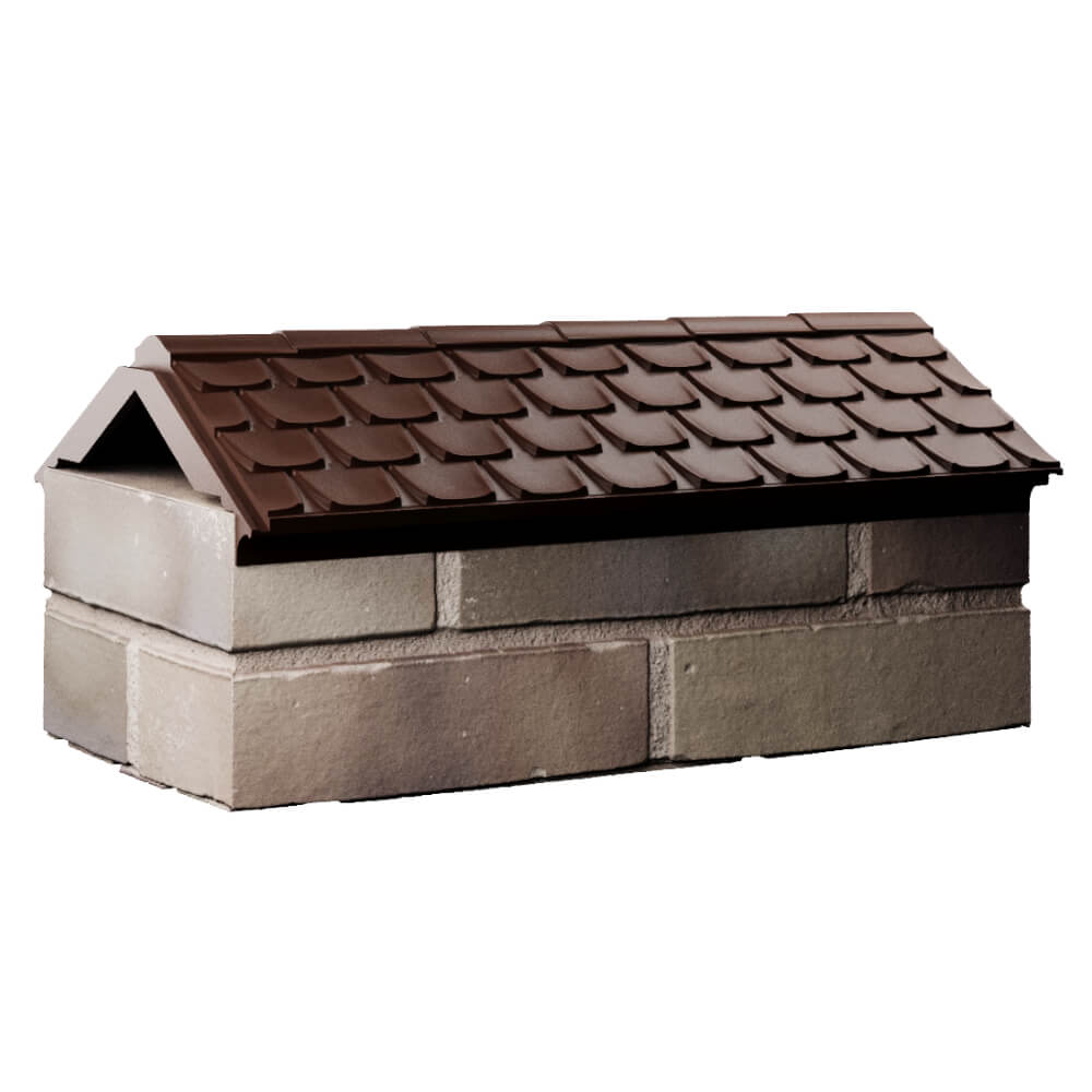 Парапет Zking Эльбрус Коричневый с посадкой на 1 кирпич (255мм) Кириши фото