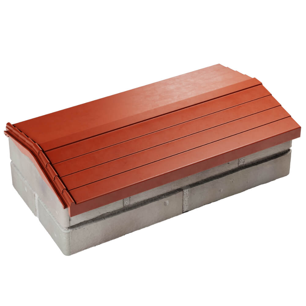 Парапет Zking Бона ХайТек Красный с посадкой на 1 кирпич (200/225/255мм) в Кириши фото