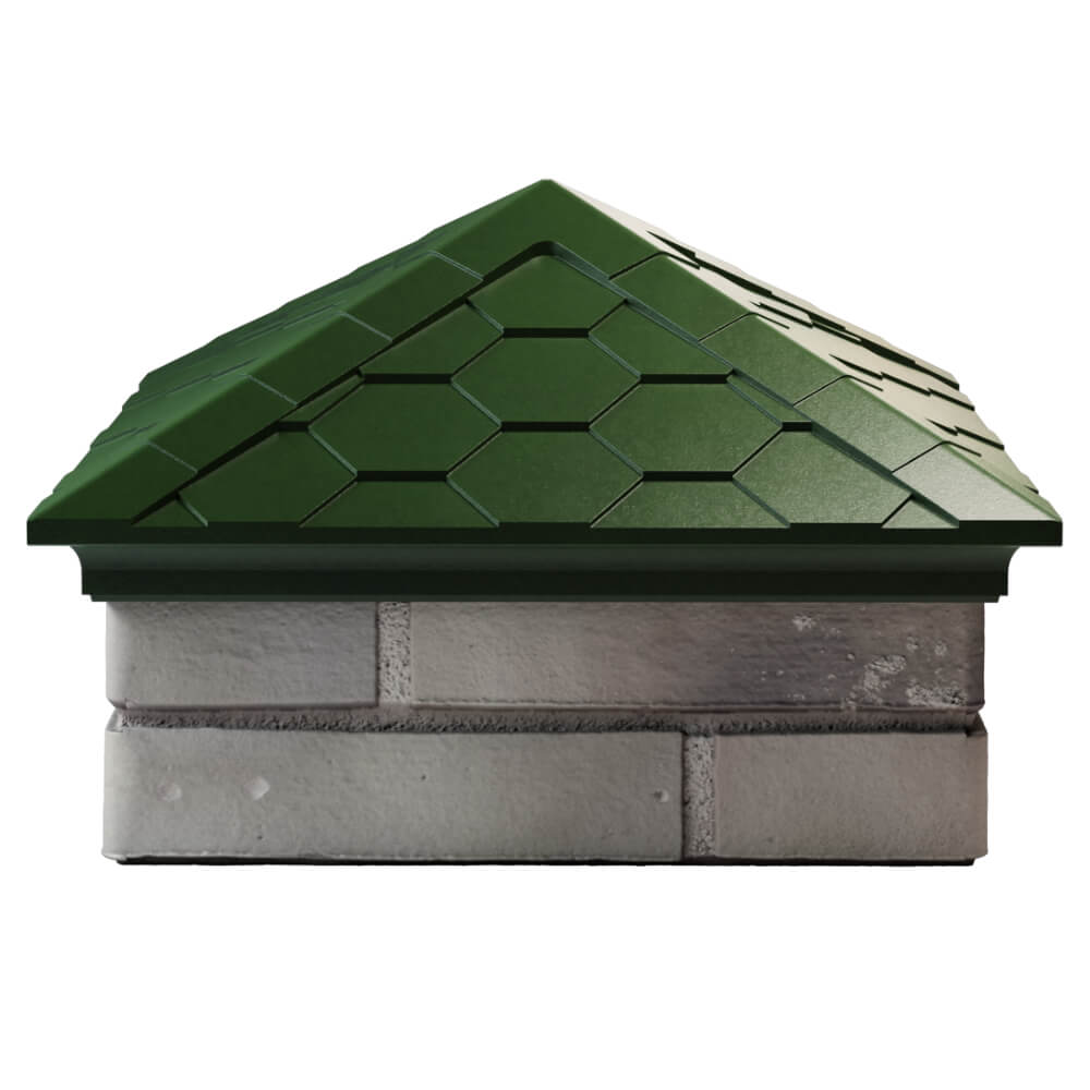 Колпак Zking Эверест Зеленый на столб 1.5х1.5 кирпича (390х390мм) Кириши фото